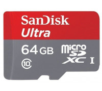Для Nintendo Switch: Карта памяти MicroSD 64Gb Sandisk Class 10 Ultra Android + адаптер