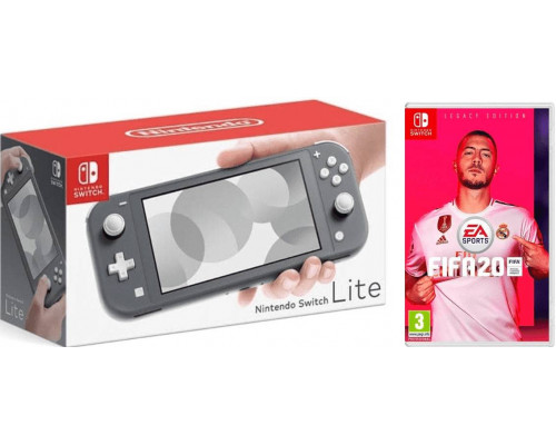 Nintendo Switch Lite (Серый) + Игра FIFA 20...