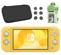 Nintendo Switch Lite (Желтый) + 6 накладок на стики + Пленка для экрана + Чехол