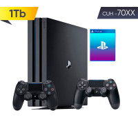 Sony PlayStation 4 PRO (1Tb) 70XX + 2-й геймпад + игра на выбор *diskont (б/у)