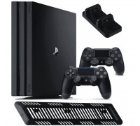 Sony PlayStation 4 Pro (1Tb) (CUH-7208B) + 2-й геймпад + зарядная станция + стенд | НОВАЯ