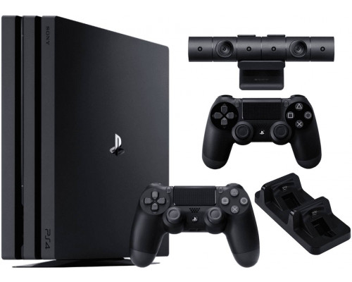 Sony PlayStation 4 Pro (1TB) (CUH-7208B) + PlayStation Camera + 2-й геймпад + зарядная станция | НОВАЯ
