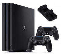 Sony PlayStation 4 Pro (1Tb) (CUH-7216B) + 2-й геймпад + зарядная станция | НОВАЯ