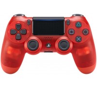 Для PS4 (б/у): Геймпад Sony DualShock 4 V2 Crystal Red (прозрачный красный) *diskont (б/у)