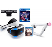 Для PS4 (б/у): Sony PlayStation VR (CUH-ZVR2) + PlayStation Camera + игра VR Worlds + игра Farpoint + Aim Controller *diskont (б/у)