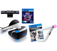 Для PS4 (б/у): Sony PlayStation VR (CUH-ZVR2 RUS) + PlayStation Camera + игра VR Worlds + игра Firewall Zero Hour + Aim Controller *diskont (б/у)
