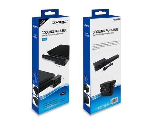 Для PS4 (б/у): USB-разветвитель + вентилятор DOBE ...