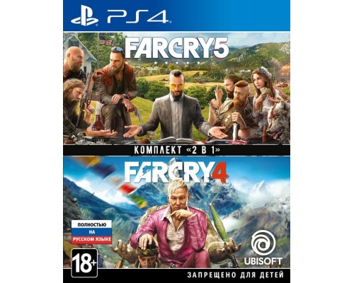 Игра PS4 (б/у): Far Cry 4 + Far Cry 5 (русская версия) *diskont (б/у)