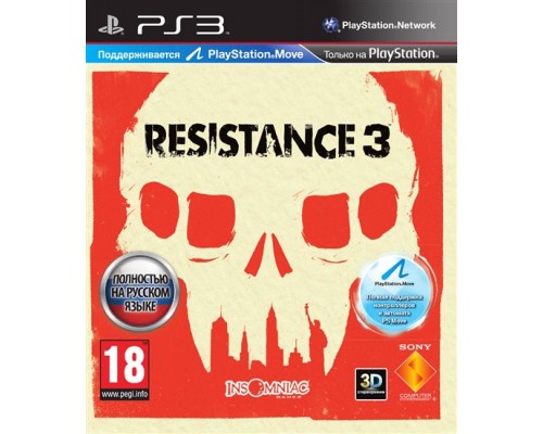 Игра PS3 (б/у): Resistance 3 Русская Версия c поддержкой 3D для PlayStation Move  *diskont (б/у)