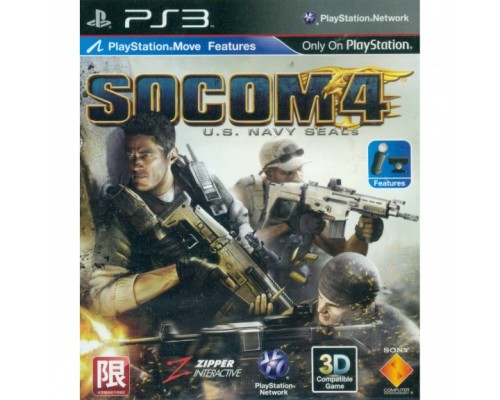 Игра PS3 (б/у): SOCOM 4: U.S. NAVY SEALS поддержкой PlayStation Move Asia version  *diskont (б/у)