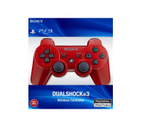 Для PS3 (б/у): Джойстик беспроводной Controller Wireless Dual Shock 3 Red *diskont (б/у)
