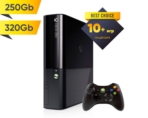 Xbox 360 E 250Gb-320Gb + 10 игр *diskont (б/у)