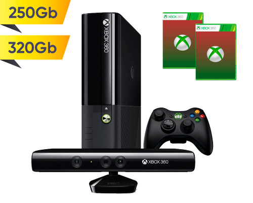 Xbox 360 E 250Gb-320Gb + KINECT + 2...