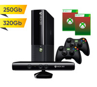 Xbox 360 E 250Gb-320Gb + 2-й геймпад + KINECT + 2 игры на выбор