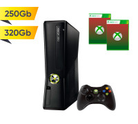 Xbox 360 Slim 250Gb-320Gb + 2 игры на выбор